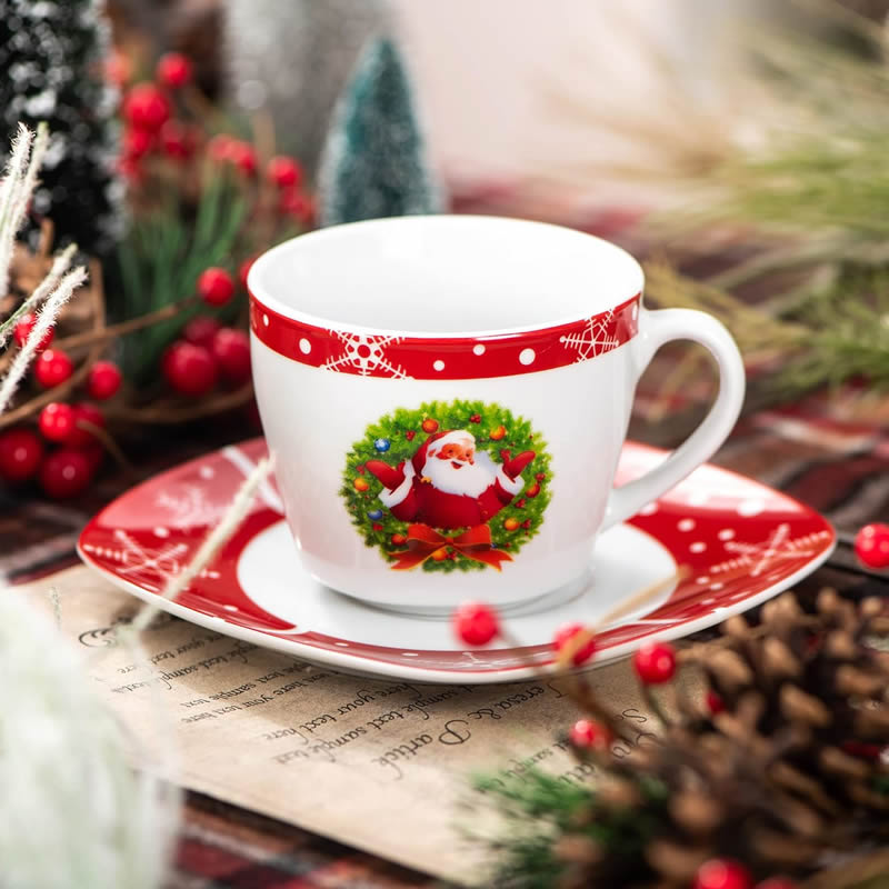 Vnon Porcelnov Set - Kvov Servis pro 6 osob - Santa Claus