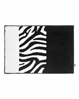 Koupelnový Kobereček - Zebra - Černá / Bílá