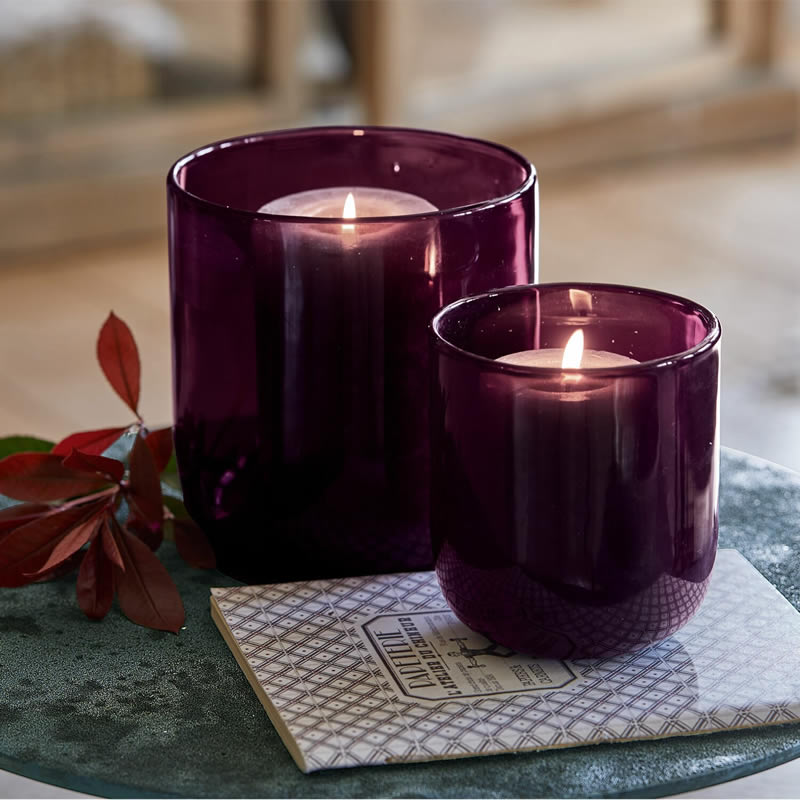 Sada Sklen�n�ch Sv�cn� - Fialov�