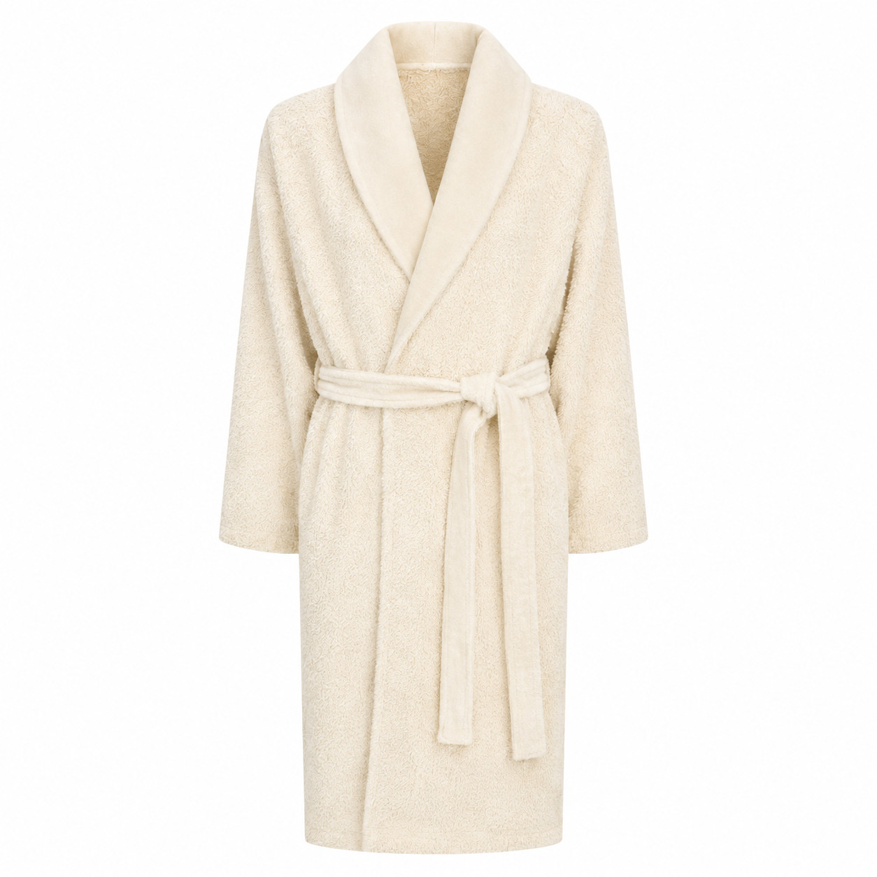 Luxusn� �upan se ��lov�m L�mcem - Premium Frot� - Bavlna - UNISEX - Ekru