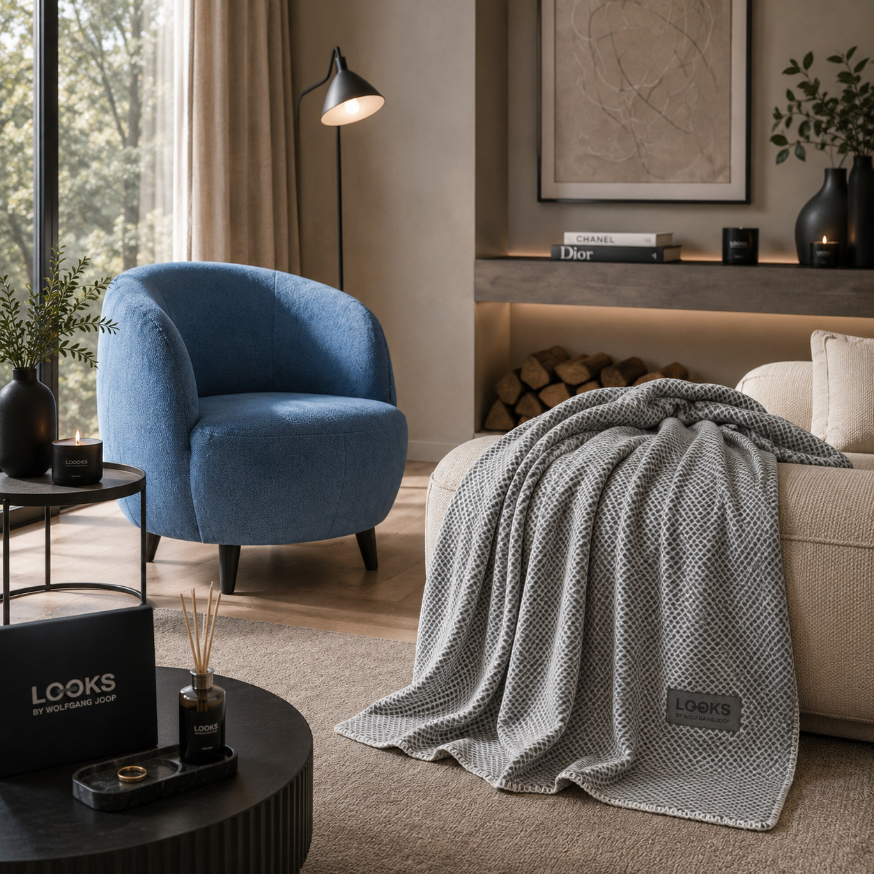 Deka - Pl�d - Luxury LOOKS by Wolfgang Joop - St��brn� harmonie � �ed� diamant