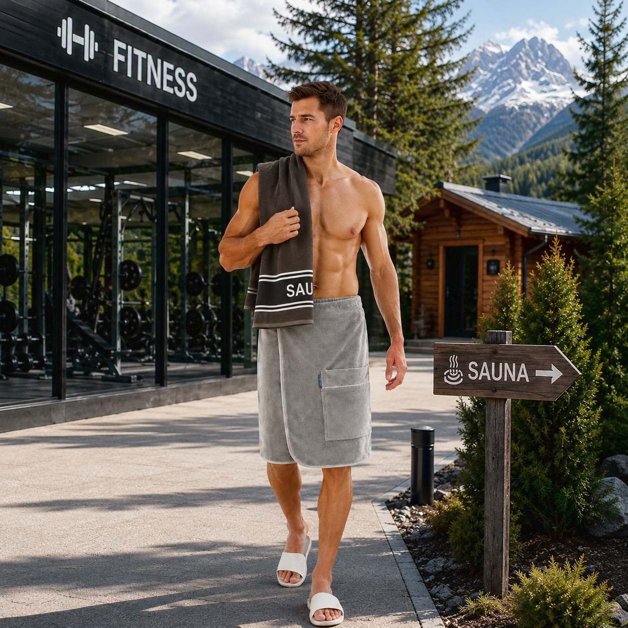 Wellness - Saunov� Kilt - P�nsk� - Multi - Bambus - Taupe