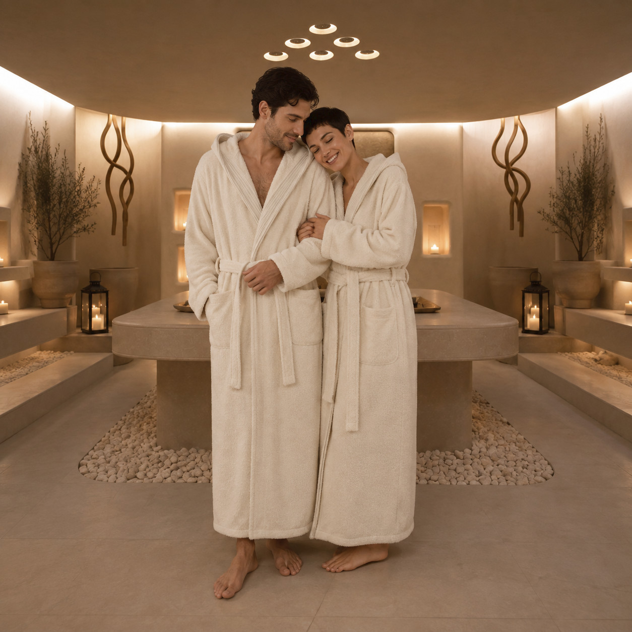 Wellness �upan s Kapuc� - Unisex - NATUR - Move