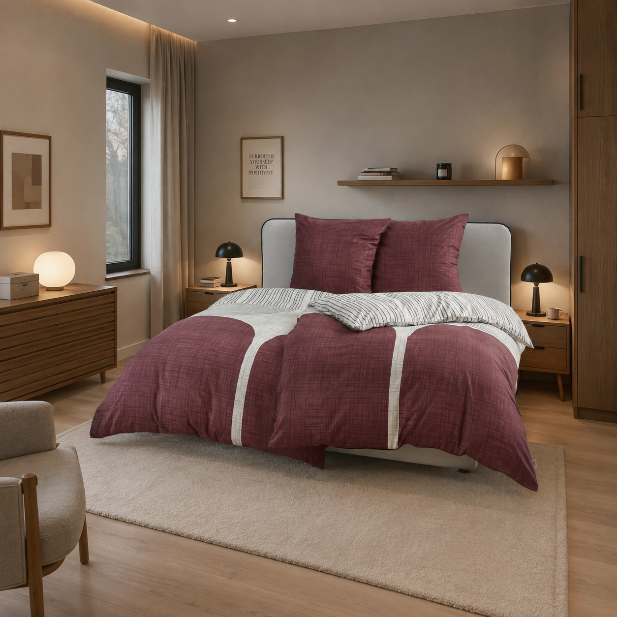 Povle�en� - s.Oliver - Burgundsk� Vinice - Mako Bavln�n� Sat�n - Burgundy Trend