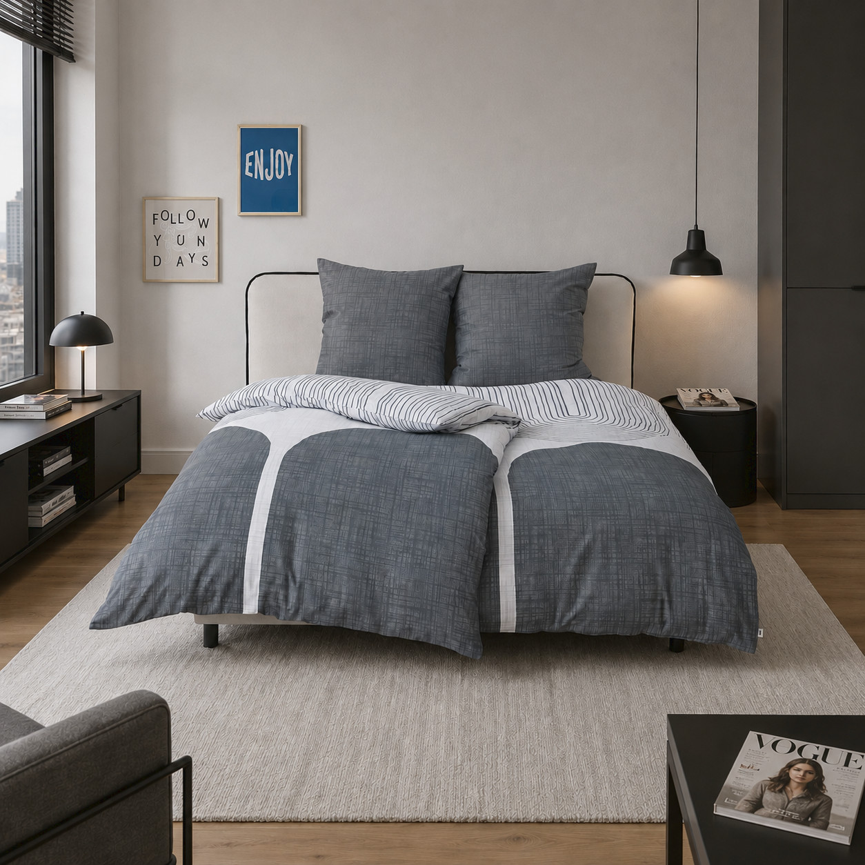 Povle�en� - s.Oliver - �ed� Manhattan - Mako Bavln�n� Sat�n - Industrial Chic
